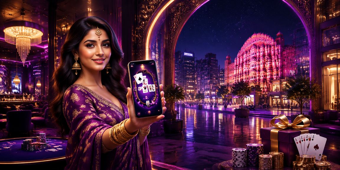 Exciting poker tournament promo with neon lighting in Jaipur